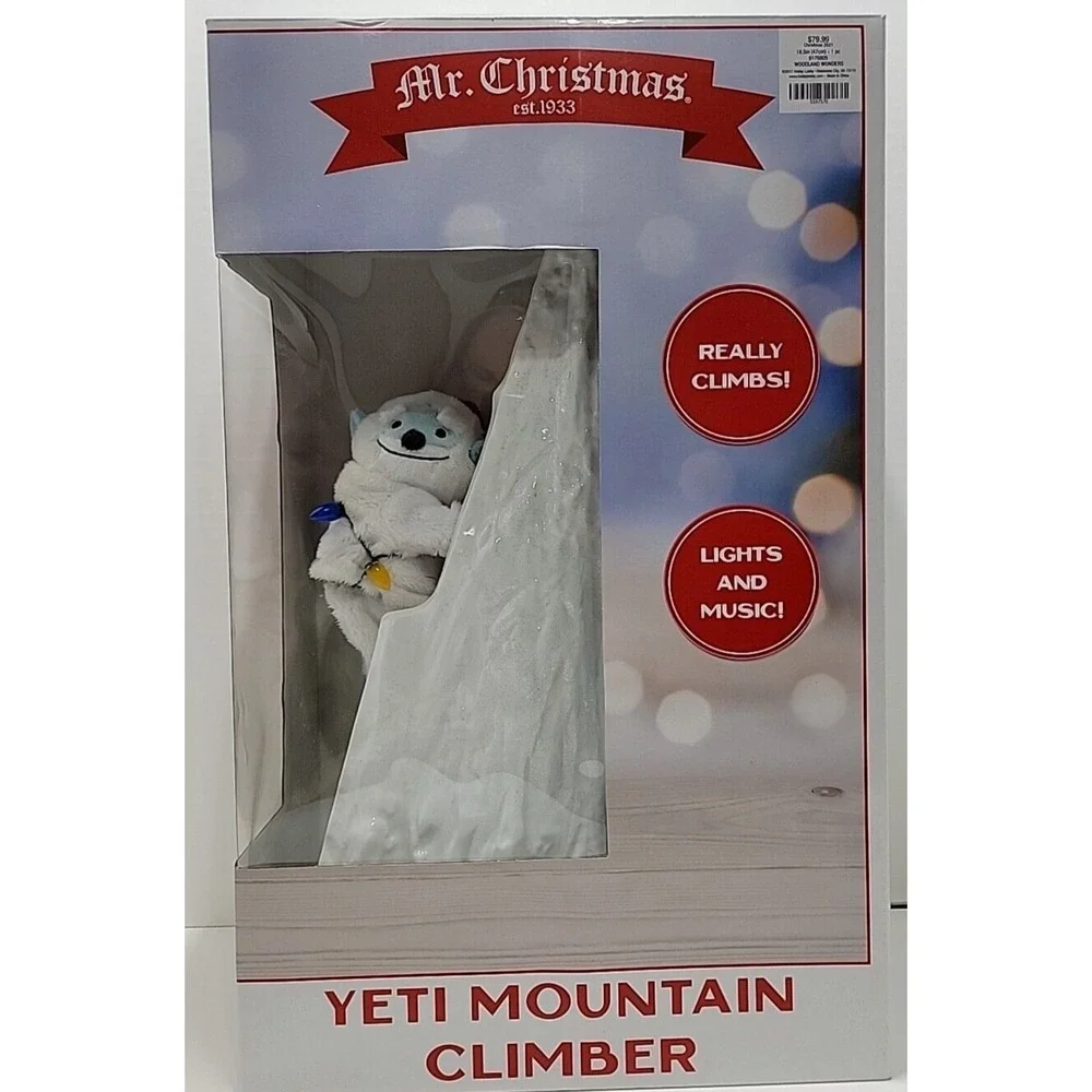 Mr ChristmasYeti Mountain Climber Musical Lighted Animated 18.5